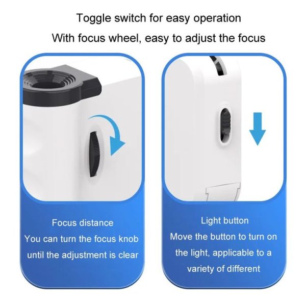 60x Portable Mini Microscope Pendant With LED Lights Outdoor Exploration Observation Fun Kids Toys (White) - Image 5