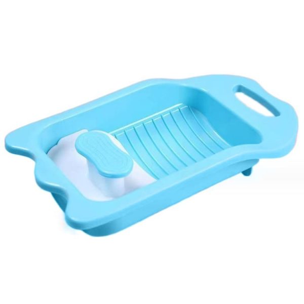 Hand-operated Socks Underwear Washing Board Manual Washboard (Blue)