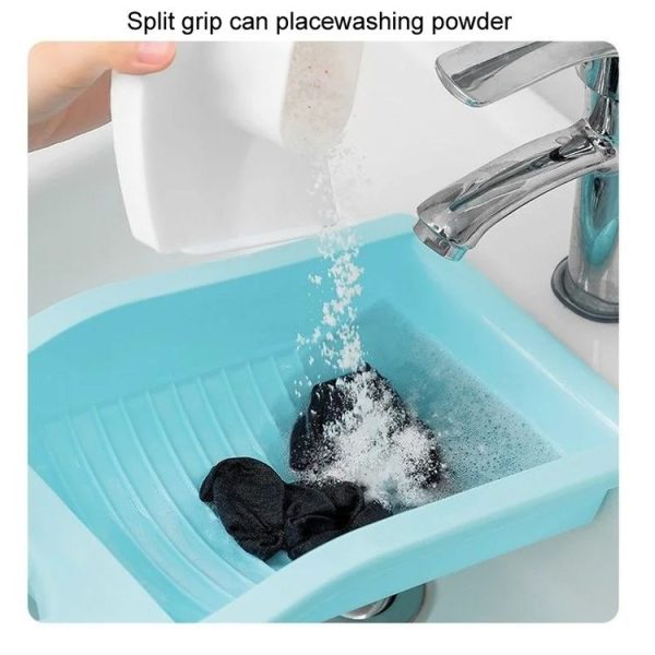 Hand-operated Socks Underwear Washing Board Manual Washboard (Blue) - Image 6