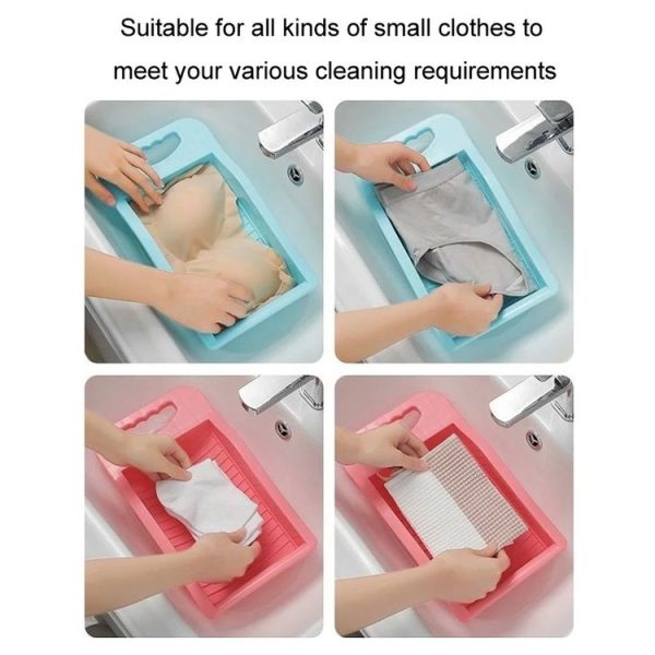 Hand-operated Socks Underwear Washing Board Manual Washboard (Blue) - Image 7