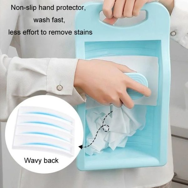 Hand-operated Socks Underwear Washing Board Manual Washboard (Blue) - Image 8