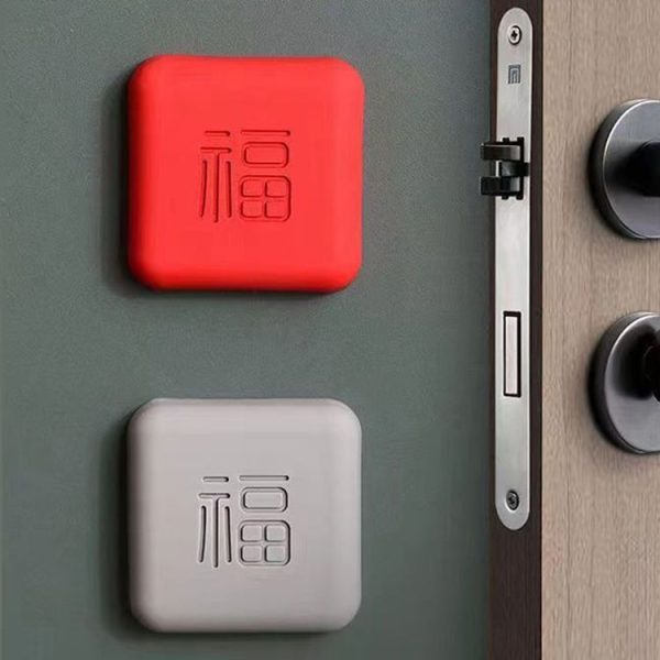 5pcs Doorknob Silent Anti-Collision Pad Living Room Bedroom Door Closing Cushion Silicone Protective Pad (Black) - Image 2