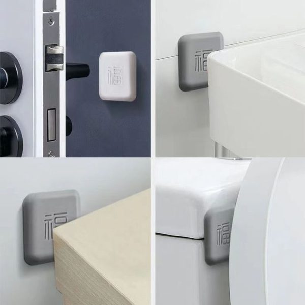 5pcs Doorknob Silent Anti-Collision Pad Living Room Bedroom Door Closing Cushion Silicone Protective Pad (Black) - Image 7