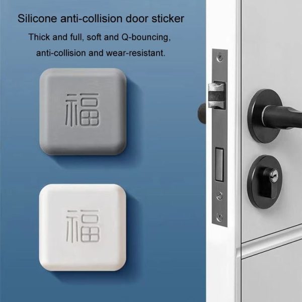 5pcs Doorknob Silent Anti-Collision Pad Living Room Bedroom Door Closing Cushion Silicone Protective Pad (Black) - Image 8