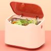 17.8 x 13 x 13.5cm Push Type Desktop Wastebasket Small Odor-Isolating Pet Litter Pan (Yellow Blue) - Image 10