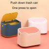 17.8 x 13 x 13.5cm Push Type Desktop Wastebasket Small Odor-Isolating Pet Litter Pan (Yellow Blue) - Image 7