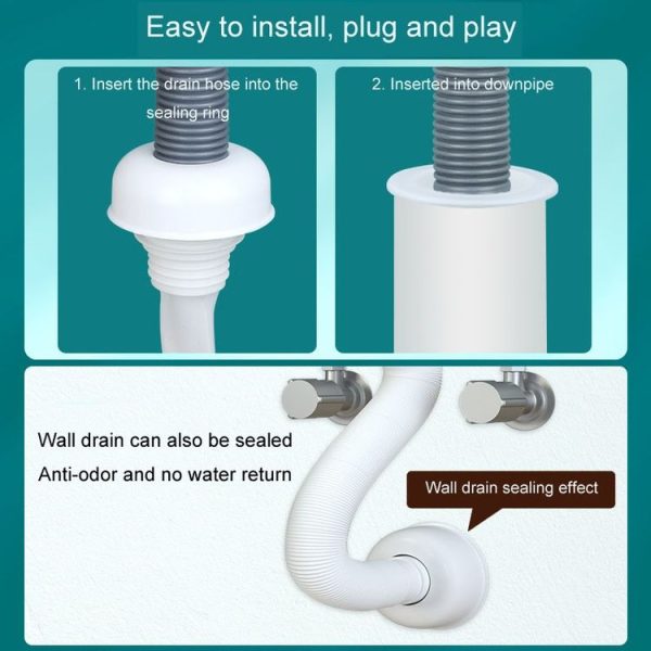 Bathroom Sewer Pipe Odor Proof Seal Plug Kitchen Drain Blocking Plug (White) - Image 5