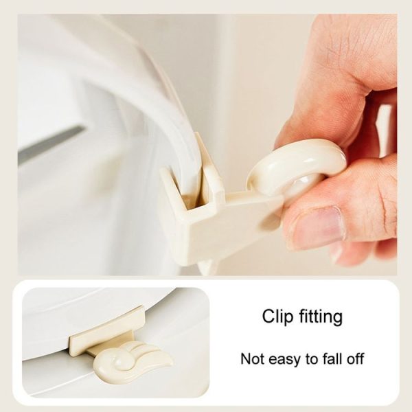 Anti Dirty Handle Toilet Lid Lifter Bathroom Bidet Seat Lifting Lid Kit (Milk White) - Image 3