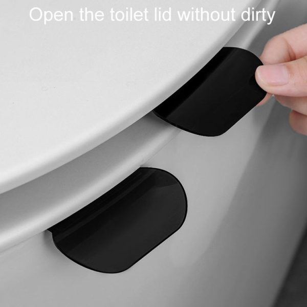 3pcs Anti Dirty Handle Toilet Lid Lifter Bathroom Bidet Seat Lifting Lid Kit (Gray) - Image 3