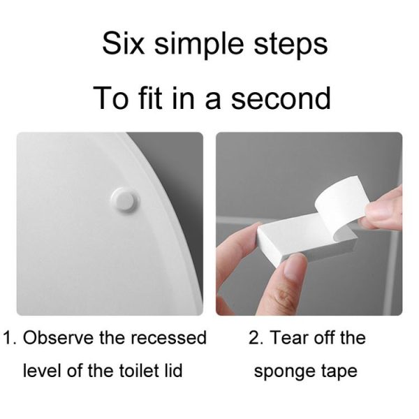 3pcs Anti Dirty Handle Toilet Lid Lifter Bathroom Bidet Seat Lifting Lid Kit (Gray) - Image 6