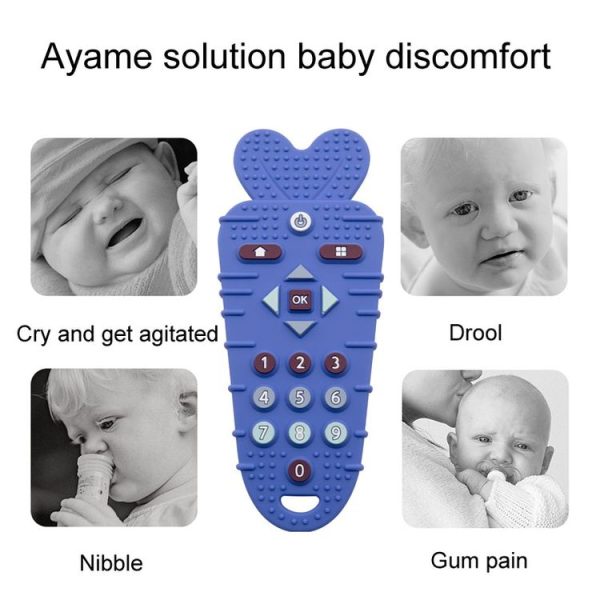 Baby Remote Control Teether Baby Anti Hand Eating Teething Stick Toys (Yellow) - Image 5