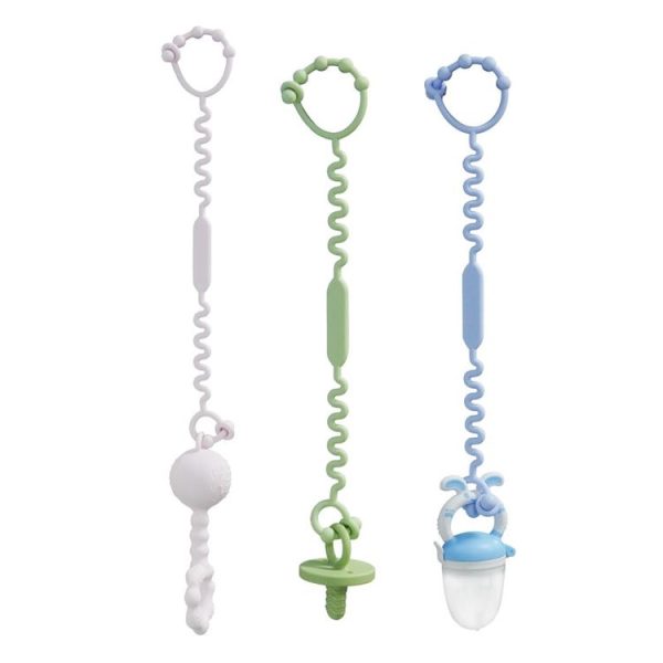 Multifunctional Silicone Bottle Loss Prevention Chain Mug Nipple Clip Fixing Cord (Light Green) - Image 3