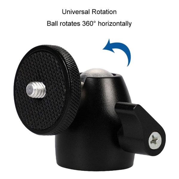 Q39 360 Degree Rotating Ball Tripod Projector Shooting Heads Accessories Cell Phone DSLR Camera Heads (1 / 4 Thread) - Image 4