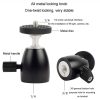 Q39 360 Degree Rotating Ball Tripod Projector Shooting Heads Accessories Cell Phone DSLR Camera Heads (1 / 4 Thread) - Image 5