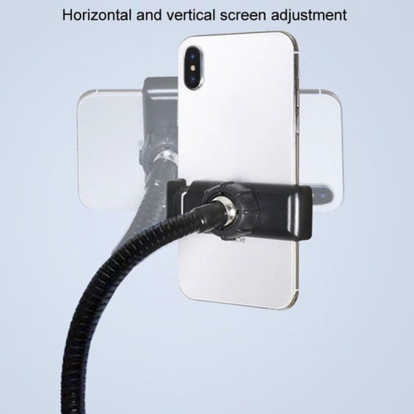 Live Beauty Ring Light Phone Clip 360 Rotating Heads Hose Clamp Stand (Black) - Image 6
