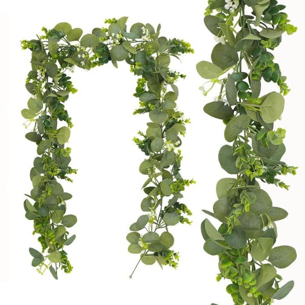 180cm Simulation Greenery Eucalyptus Ivy Leaf Rattan Hanging Fake Flower Decoration Rattan, Style: C Model - Image 4