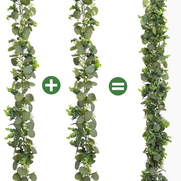 180cm Simulation Greenery Eucalyptus Ivy Leaf Rattan Hanging Fake Flower Decoration Rattan, Style: C Model - Image 5