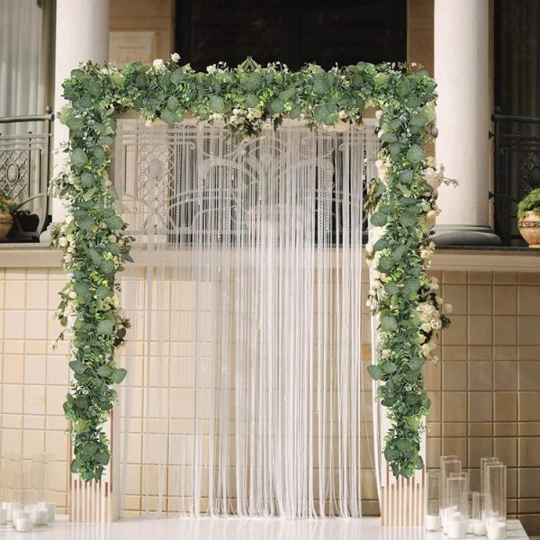 180cm Simulation Greenery Eucalyptus Ivy Leaf Rattan Hanging Fake Flower Decoration Rattan, Style: C Model - Image 9