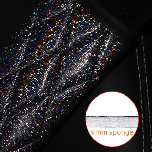 Glitter Car Seat Belt Cover Shoulder Pads Car Accessories 6.5x23cm (Black) - Image 4