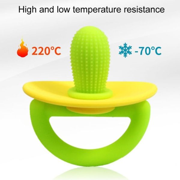 Silicone Cactus Teether Baby Anti Teething Sticks Toys (Green And Pink) - Image 5
