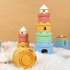 5 In 1 Stacking Teether Toddler Baby Grip Anti Teething Stacking Stacking Castle Kids Toys - Image 4