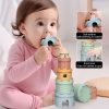 5 In 1 Stacking Teether Toddler Baby Grip Anti Teething Stacking Stacking Castle Kids Toys - Image 6