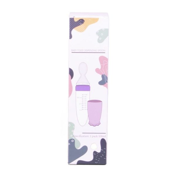Infant Silicone Rice Paste Spoon Squeeze Feeding Soft Scoop Baby Complementary Food Tableware (Brown) - Image 9
