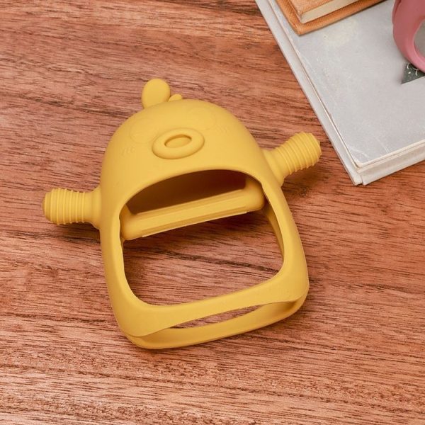 Cute Ducks Teething Toys Baby Infant Teething Pacifying Silicone Toothpick (Olive Green) - Image 2