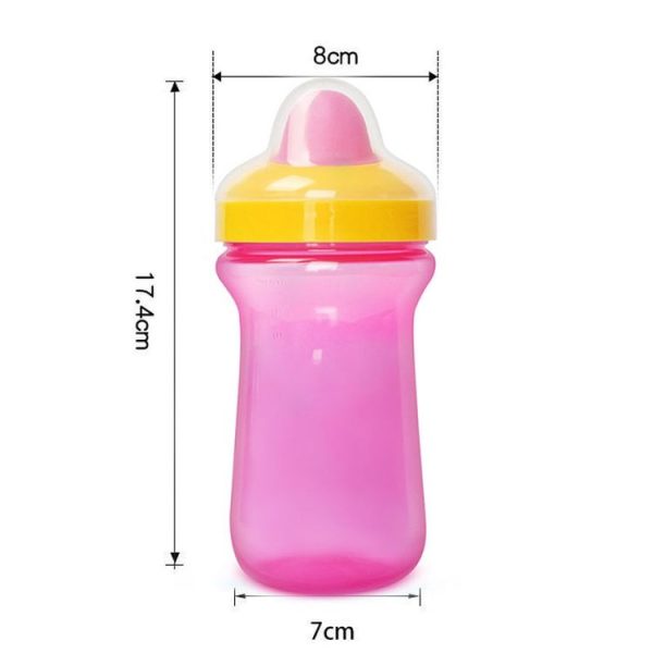 300ml Baby Learning Drinking Mug Children Portable Large Capacity Water Bottles (Green) - Image 3