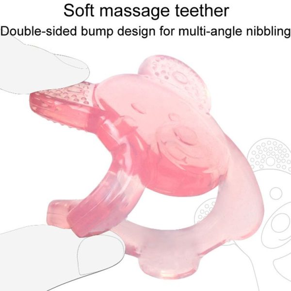 Baby Teething Stick Toys Childrens Silicone Bear Bites With Storage Box (Pink) - Image 5