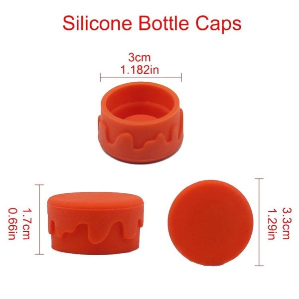 5pcs FDA Food Grade Silicone Wine Bottle Stopper Wine Corks Leak-Proof Stopper (Red) - Image 3