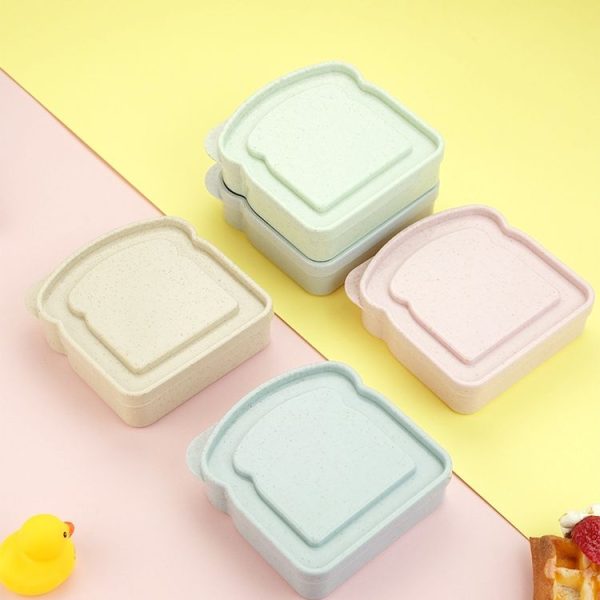 Home Toast Sandwich Storage Box Outdoor Portable Plastic Preservation Box (Green) - Image 3
