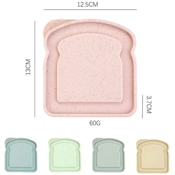 Home Toast Sandwich Storage Box Outdoor Portable Plastic Preservation Box (Green) - Image 4