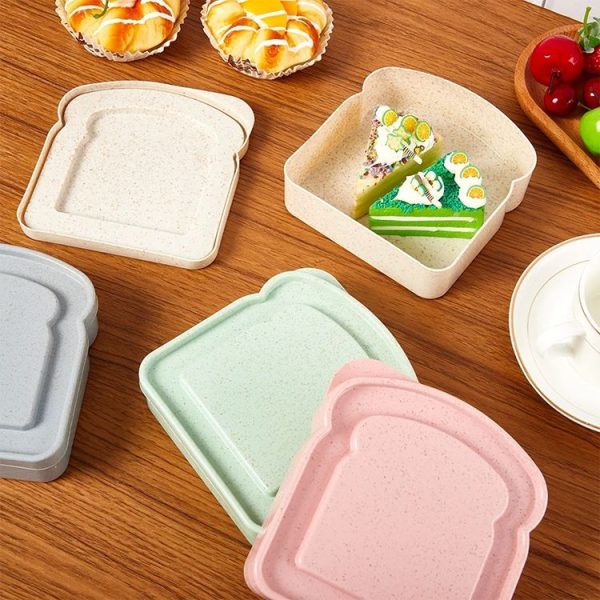 Home Toast Sandwich Storage Box Outdoor Portable Plastic Preservation Box (Green) - Image 7