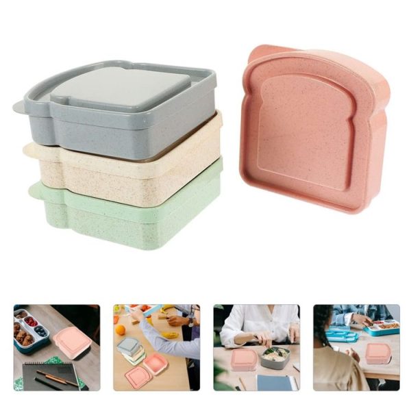 Home Toast Sandwich Storage Box Outdoor Portable Plastic Preservation Box (Green) - Image 8