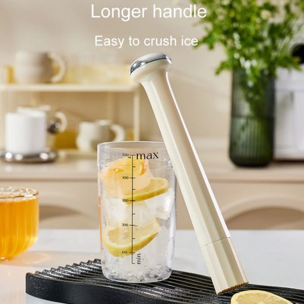 Fruit Pressing And Mashing Hammer Tool Bar Bartenders Plastic Ice Chopper (Milky White) - Image 6
