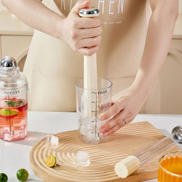 Fruit Pressing And Mashing Hammer Tool Bar Bartenders Plastic Ice Chopper (Milky White) - Image 8