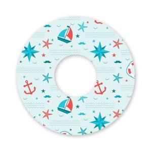 Silicone Suction Cup Coaster Anti-Spill Cup Ring Heat Insulation Outdoor Travel Anti-Slip Coasters (Sea Sailing)