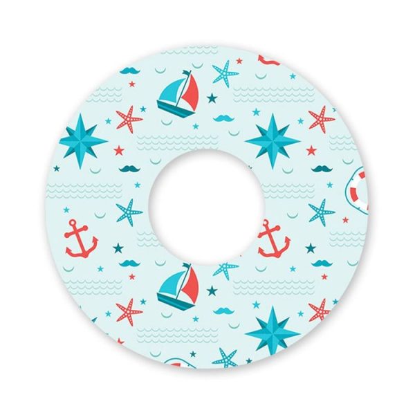 Silicone Suction Cup Coaster Anti-Spill Cup Ring Heat Insulation Outdoor Travel Anti-Slip Coasters (Sea Sailing)
