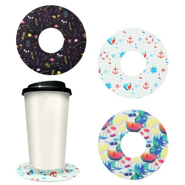 Silicone Suction Cup Coaster Anti-Spill Cup Ring Heat Insulation Outdoor Travel Anti-Slip Coasters (Sea Sailing) - Image 2