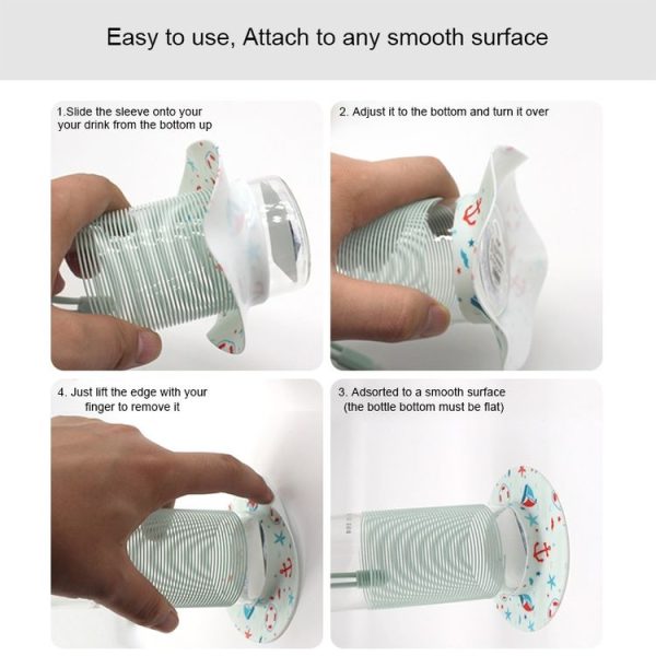 Silicone Suction Cup Coaster Anti-Spill Cup Ring Heat Insulation Outdoor Travel Anti-Slip Coasters (Sea Sailing) - Image 4