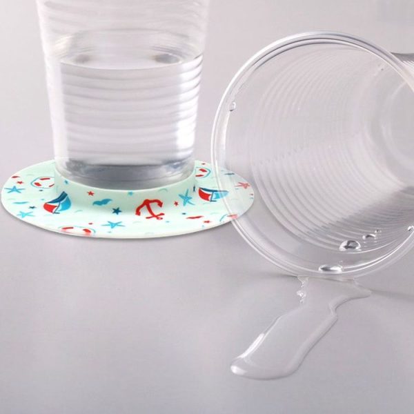 Silicone Suction Cup Coaster Anti-Spill Cup Ring Heat Insulation Outdoor Travel Anti-Slip Coasters (Sea Sailing) - Image 6