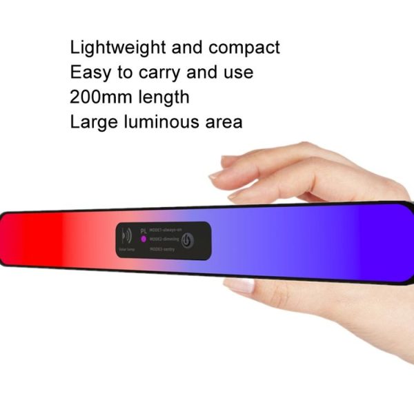 Solar Burst Red Blue Roadblock Lamp Construction Signal Lights Garden Decoration Courtyard Wall Lamp, Color: Black Shell White Light - Image 6
