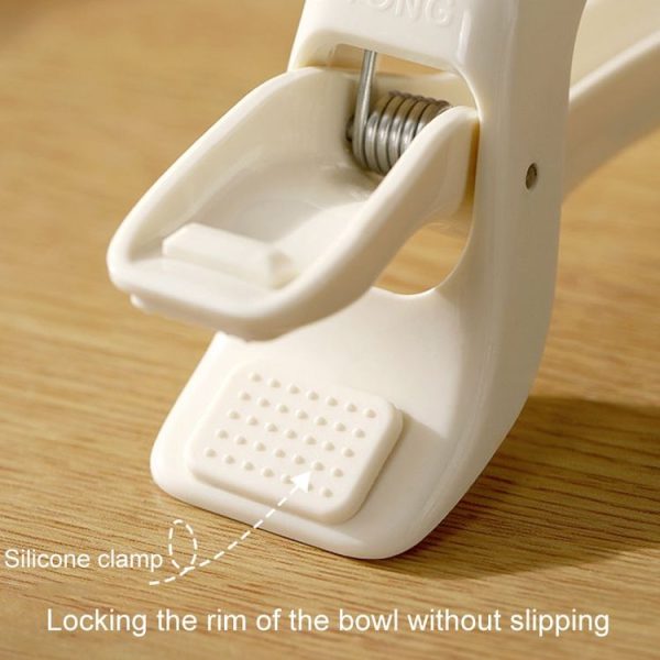 FaSoLa Household Anti-Scald Dish Clip Kitchen Non-Slip Insulated Plate Holder (Beige) - Image 5