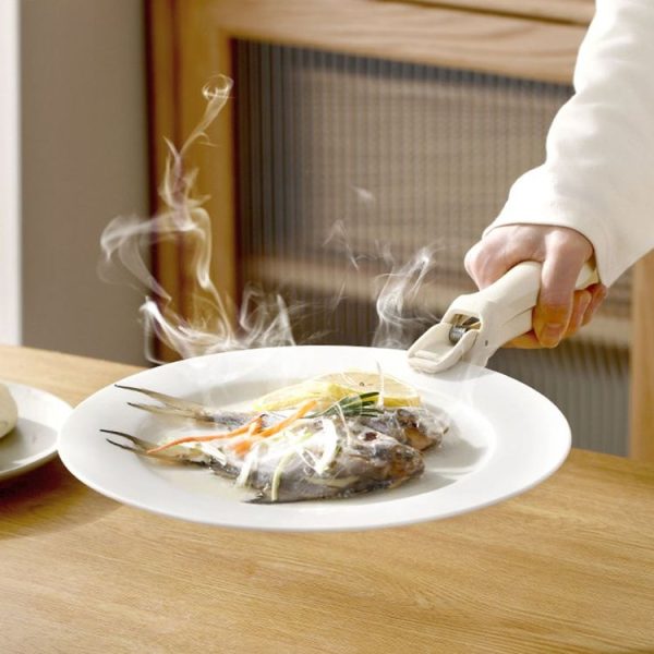 FaSoLa Household Anti-Scald Dish Clip Kitchen Non-Slip Insulated Plate Holder (Beige) - Image 8