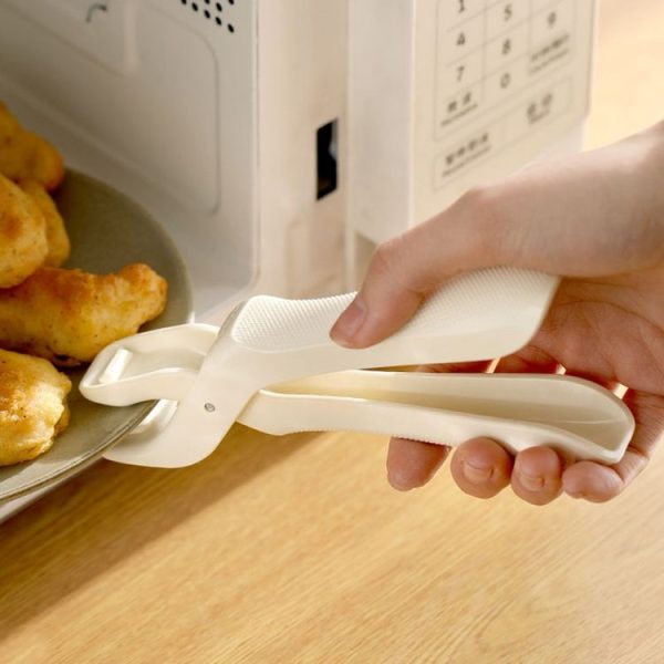 FaSoLa Household Anti-Scald Dish Clip Kitchen Non-Slip Insulated Plate Holder (Beige) - Image 9