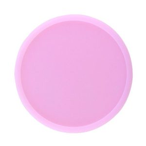 Round Luminous Silicone Coaster Thermal Insulation Cushion Anti-Scald Glowing Coffee Coasters (Pink)