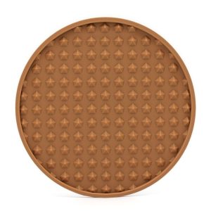 10cm Round Thickened Silicone Coaster Irregular Pyramid Shape Tea Cup Mat (Tawny)