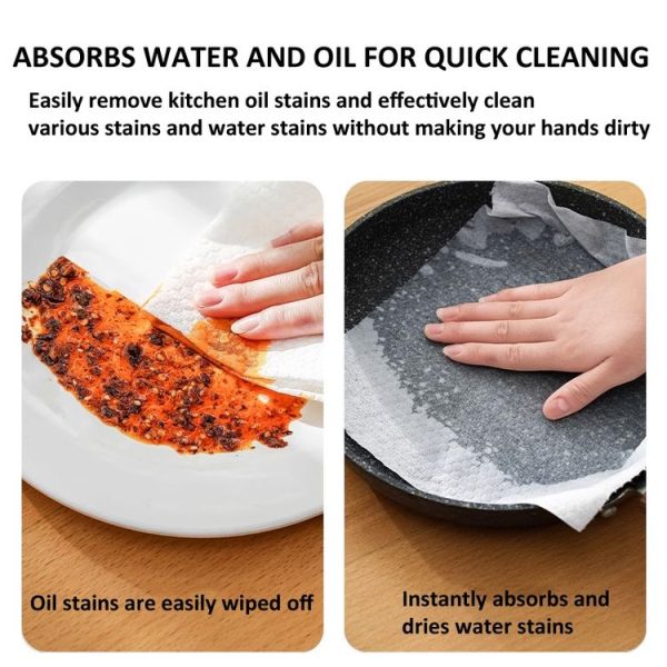 50pcs / Bag Hanging Disposable Rag Kitchen Wet And Dry Dual-use Dishcloths Towels - Image 4