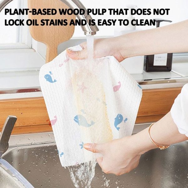 50pcs / Bag Hanging Disposable Rag Kitchen Wet And Dry Dual-use Dishcloths Towels - Image 5
